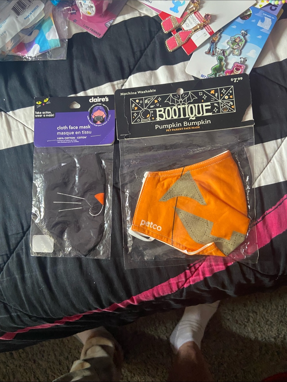 Claire's Orange Pumpkin Pet Face Mask